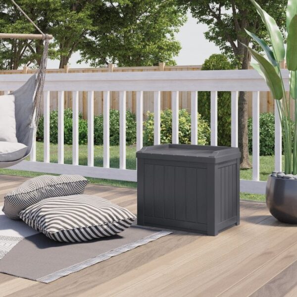 Suncast Florida 83 Litre Storage Cube Box -Cyberspace Grey - Image 2
