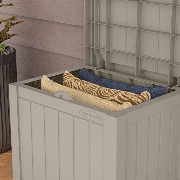 Suncast Florida 83 Litre Storage Cube Box - Light Taupe - Image 3