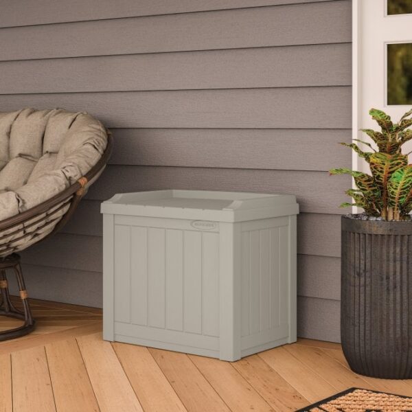 Suncast Florida 83 Litre Storage Cube Box - Light Taupe - Image 4
