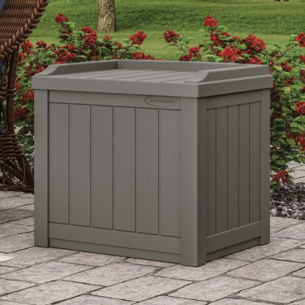 Suncast Florida 83 Litre Storage Cube Box -Stone Grey - Image 2