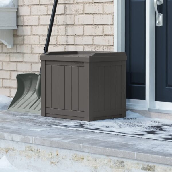 Suncast Florida 83 Litre Storage Cube Box -Stone Grey - Image 5
