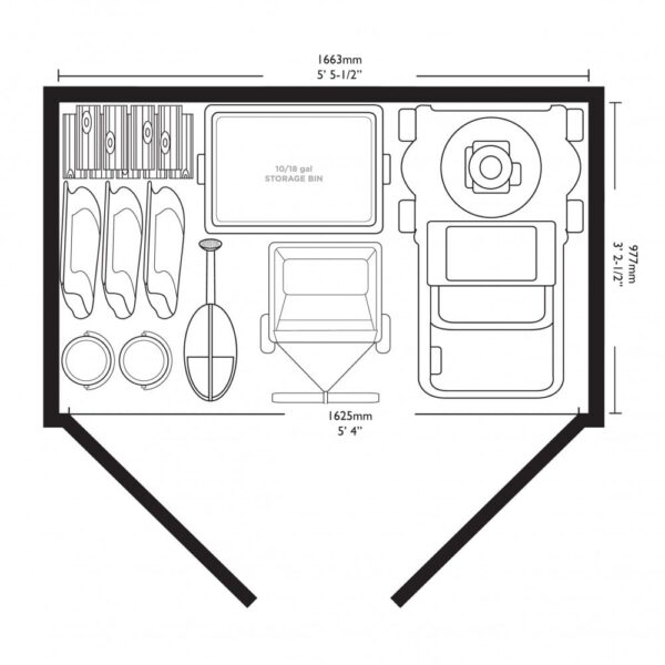 Suncast 6'x3.5' Hamilton XL Plastic Resin Storage Shed - Peppercorn Grey - Image 5