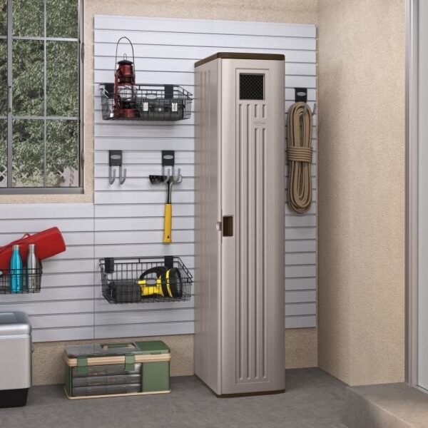 Suncast 1'x1.5' Haven Tall Storage Locker - Platinum Metallic