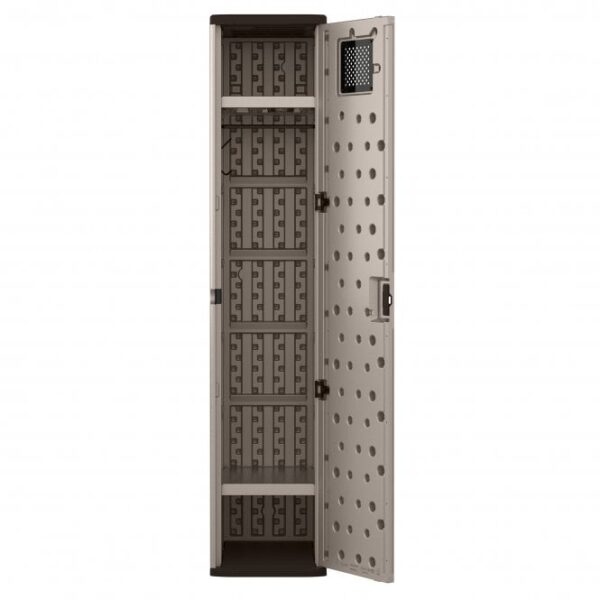 Suncast 1'x1.5' Haven Tall Storage Locker - Platinum Metallic - Image 9