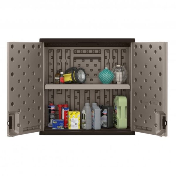 Suncast Haven Wall Storage Cabinet - Platinum Metallic - Image 6