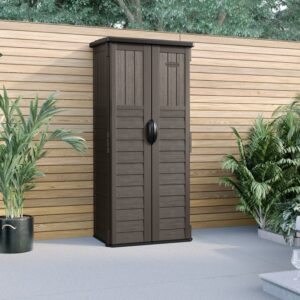Suncast 2.5'x2' Mannington Plastic Storage Cabinet - Stone Grey