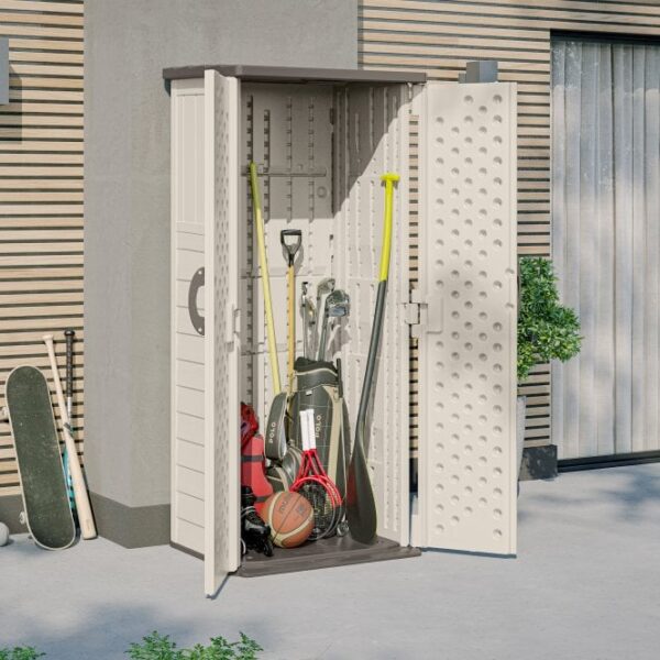 Suncast 2.5'x2' Mannington Plastic Storage Cabinet - Vanilla - Image 4