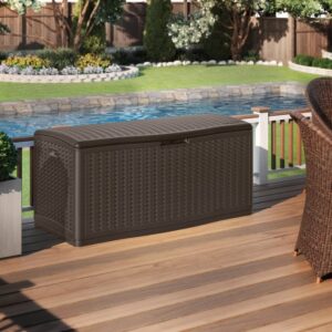 Suncast Minnesota 469 Litre Plastic Storage Box - Java Brown