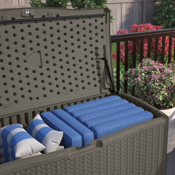 Suncast Minnesota 469 Litre Plastic Storage Box - Stone Grey - Image 4