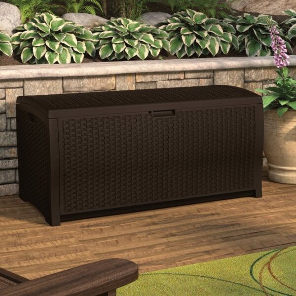 Suncast Missouri 375 Litre Plastic Storage Box - Java Brown - Image 4