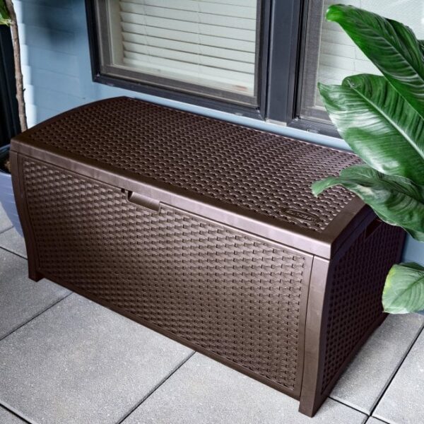 Suncast Missouri 375 Litre Plastic Storage Box - Java Brown - Image 5