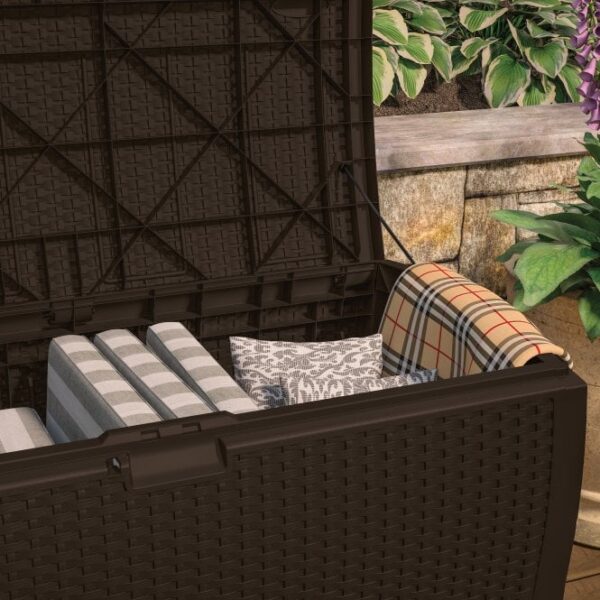 Suncast Missouri 375 Litre Plastic Storage Box - Java Brown - Image 7