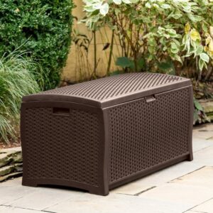 Suncast Missouri 375 Litre Plastic Storage Box - Java Brown