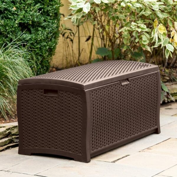 Suncast Missouri 375 Litre Plastic Storage Box - Java Brown