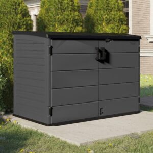 Suncast 6'x3.5' Moda Stow-Away Horizontal Plastic Shed -  Peppercorn Grey