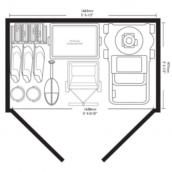 Suncast 6'x3.5' Moda Stow-Away Horizontal Plastic Shed -  Peppercorn Grey - Image 9