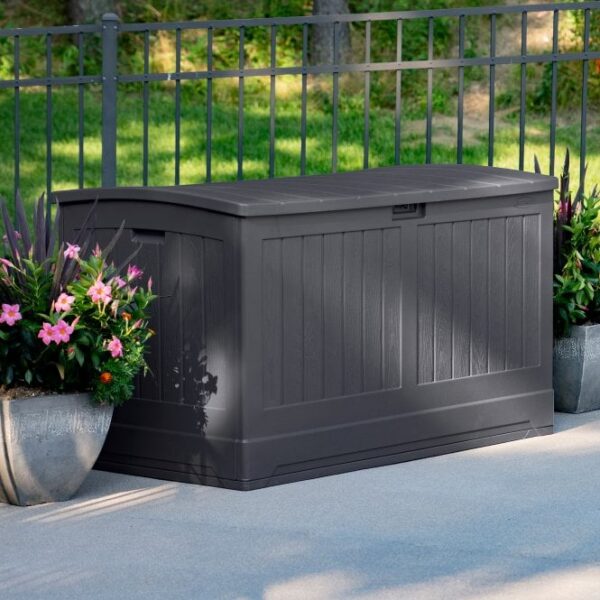 Suncast Montana 757 Litre Plastic Storage Box - Peppercorn Grey - Image 2