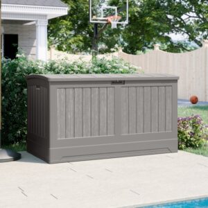 Suncast Montana 757 Litre Plastic Storage Box - Stone Grey