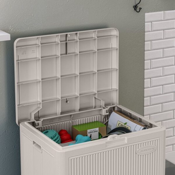 Suncast New York 83 Litre Storage Cube Box - Light French Grey - Image 8
