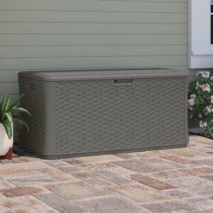Suncast Oregon 507 Litre Plastic Storage Box - Stone Grey