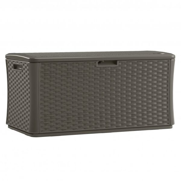 Suncast Oregon 507 Litre Plastic Storage Box - Stone Grey - Image 4