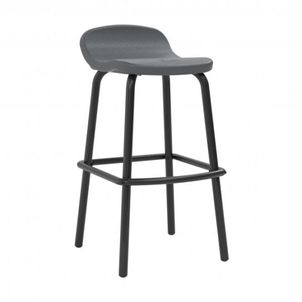 Suncast Outdoor Bar Stool Set Cool Grey/Black - Pack of 2 - Image 5