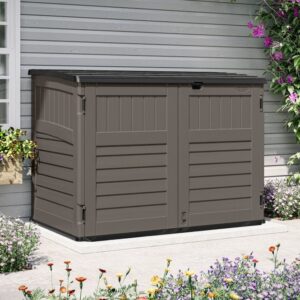 Suncast 6'x3.5' Stow-Away Horizontal Plastic Shed - Stone Grey