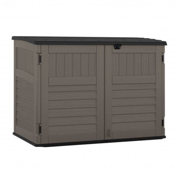 Suncast 6'x3.5' Stow-Away Horizontal Plastic Shed - Stone Grey - Image 5