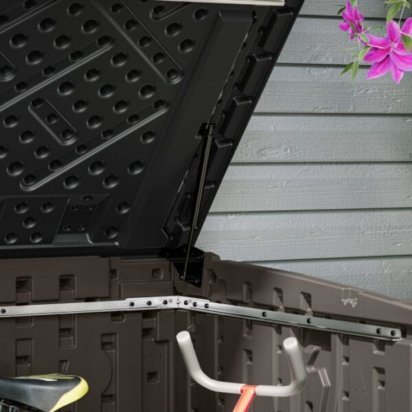 Suncast 6'x3.5' Stow-Away Horizontal Plastic Shed - Stone Grey - Image 9