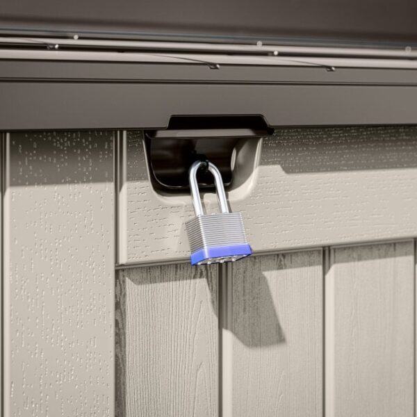 Suncast 6'x3.5' Stow-Away Horizontal Plastic Shed - Vanilla - Image 9
