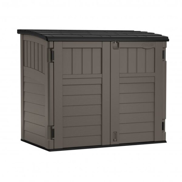 Suncast 4.5'x2.5' Stow-Away Small Horizontal Plastic Shed - Stone Grey - Image 6