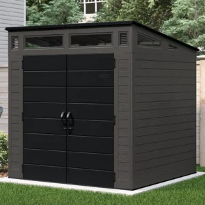 Suncast 7’x7′ Modernist Plastic Resin Pent Storage Shed