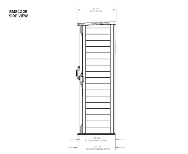 Suncast 2.5'x2' Mannington Plastic Storage Cabinet - Vanilla - Image 7