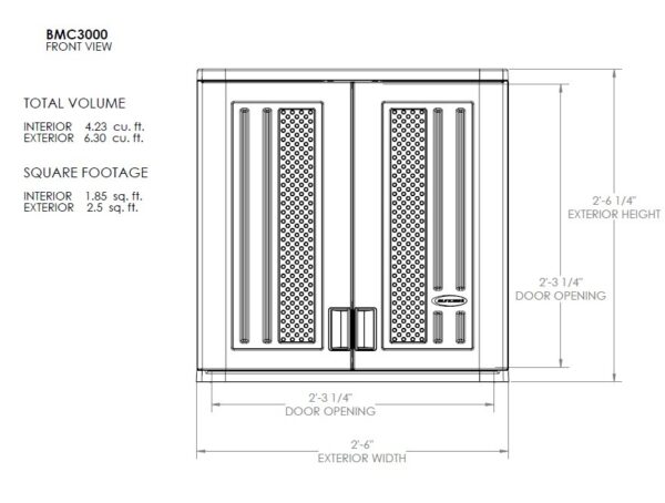 Suncast Haven Wall Storage Cabinet - Platinum Metallic - Image 8