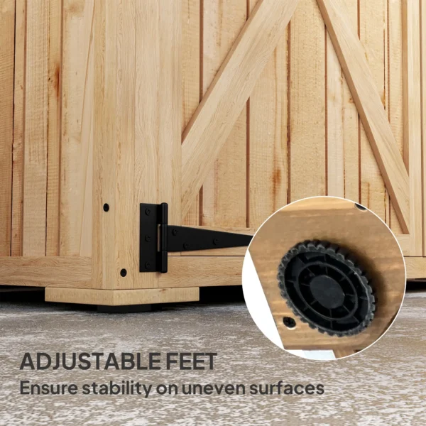 Outsunny 3.5'x 1.5'  Wooden Storage Unit Shed - Image 2