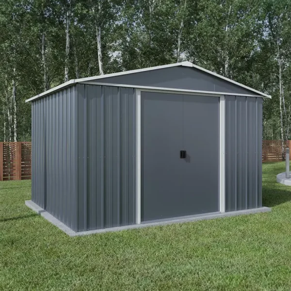 Yardmaster 10' x 10' Castleton Apex Metal Shed - Anthracite - Image 9