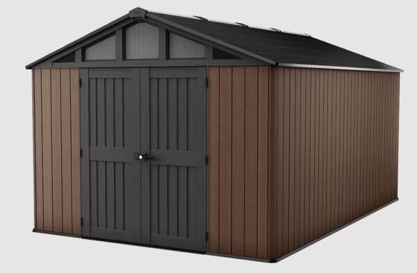 Keter 10'x15' Stronghold Heavy Duty Plastic Shed - Brown