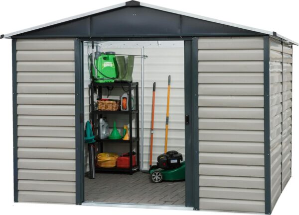 Yardmaster 10' x 12' Shiplap Apex Metal Shed - Anthracite - Image 4