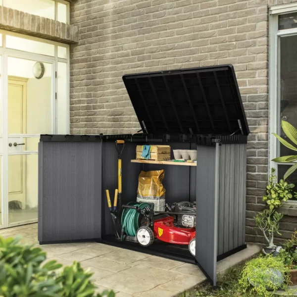 Keter 5'x3' Signature 1150 Litre Horizontal Storage Shed - Storm Grey - Image 7