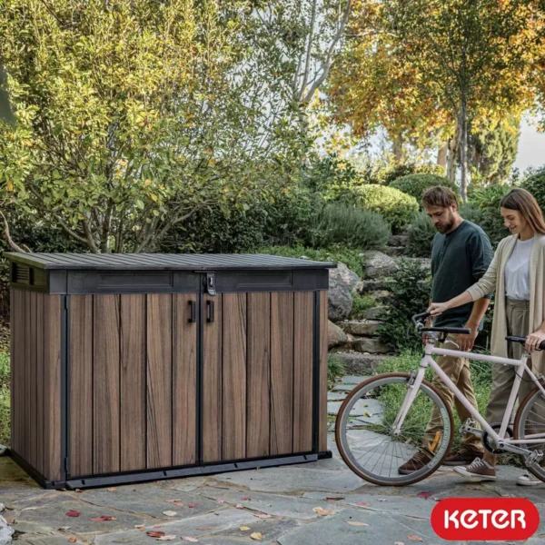 Keter 6' x 3' Signature Horizontal Plastic Shed - Rosewood - Image 5