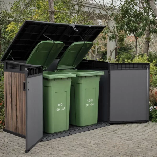 Keter 6' x 3' Signature Horizontal Plastic Shed - Rosewood - Image 7