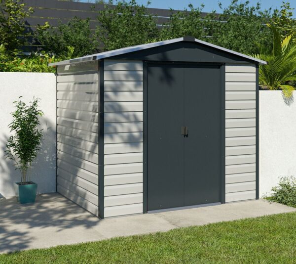 Yardmaster 10' x 12' Shiplap Apex Metal Shed - Anthracite - Image 9