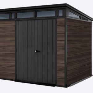 Keter 9' x 7' Signature Pent Plastic Shed - Rosewood