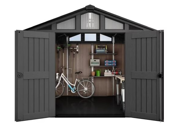 Keter 10'x8' Stronghold Heavy Duty Plastic Shed - Brown - Image 6
