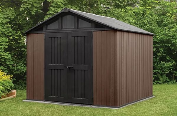 Keter 10'x8' Stronghold Heavy Duty Plastic Shed - Brown - Image 7