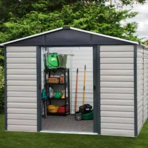 Yardmaster 10' x 12' Shiplap Apex Metal Shed - Anthracite