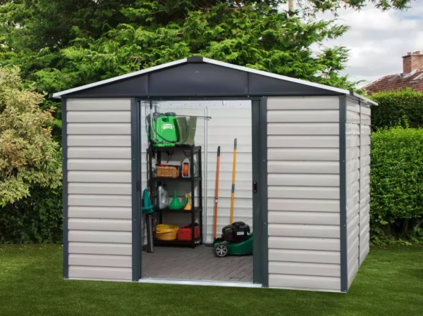 Yardmaster 10' x 12' Shiplap Apex Metal Shed - Anthracite