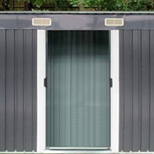 Pro-Tect Pro 6'x4' Metal Pent Shed with Foundation Grid - Grey