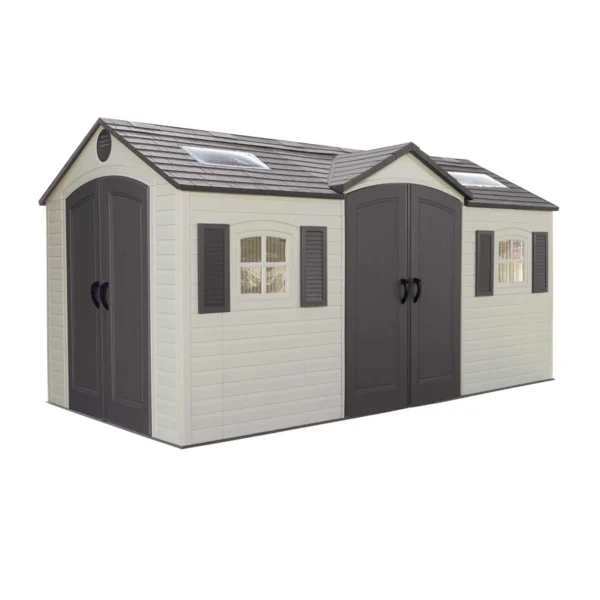 Lifetime 15x8  Heavy Duty Plastic Shed - Dual Entry X60079 - Image 15
