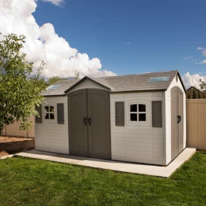 Lifetime 15x8 Heavy Duty Plastic Shed - Dual Entry X60079